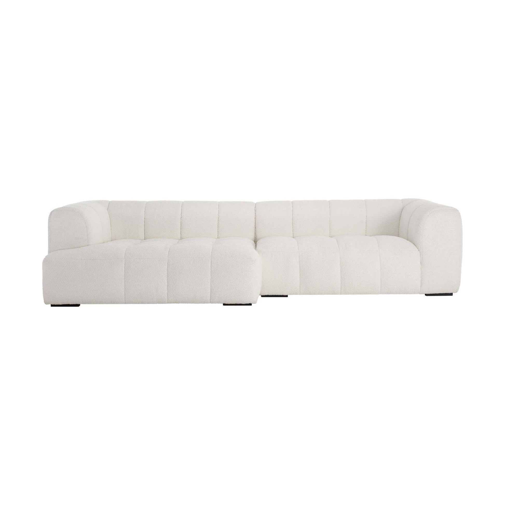 Manhattan Boucle Left Hand Large Chaise Sofa